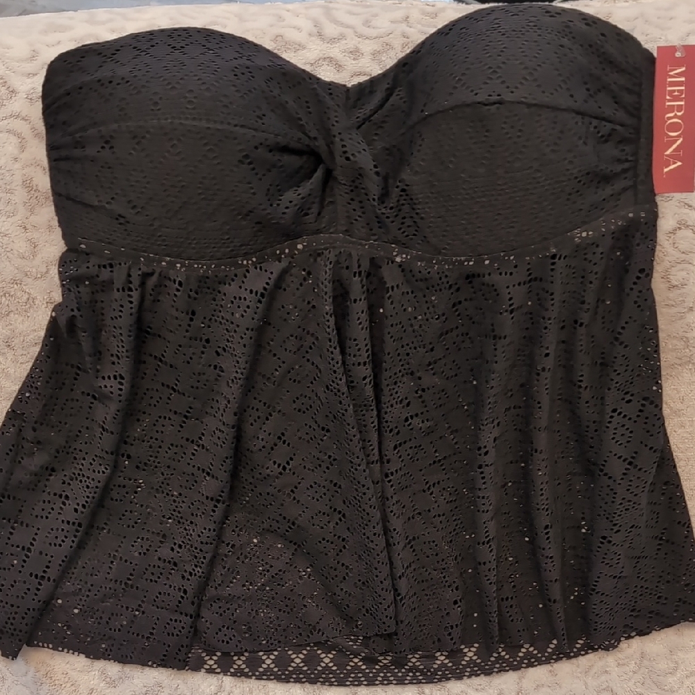 Merona Elegant Black Lace Bustier